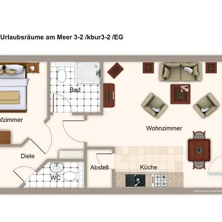 Apartment Urlaubsraeume Am Urlaubsraeume Am 3-2 Kuehlungsborn